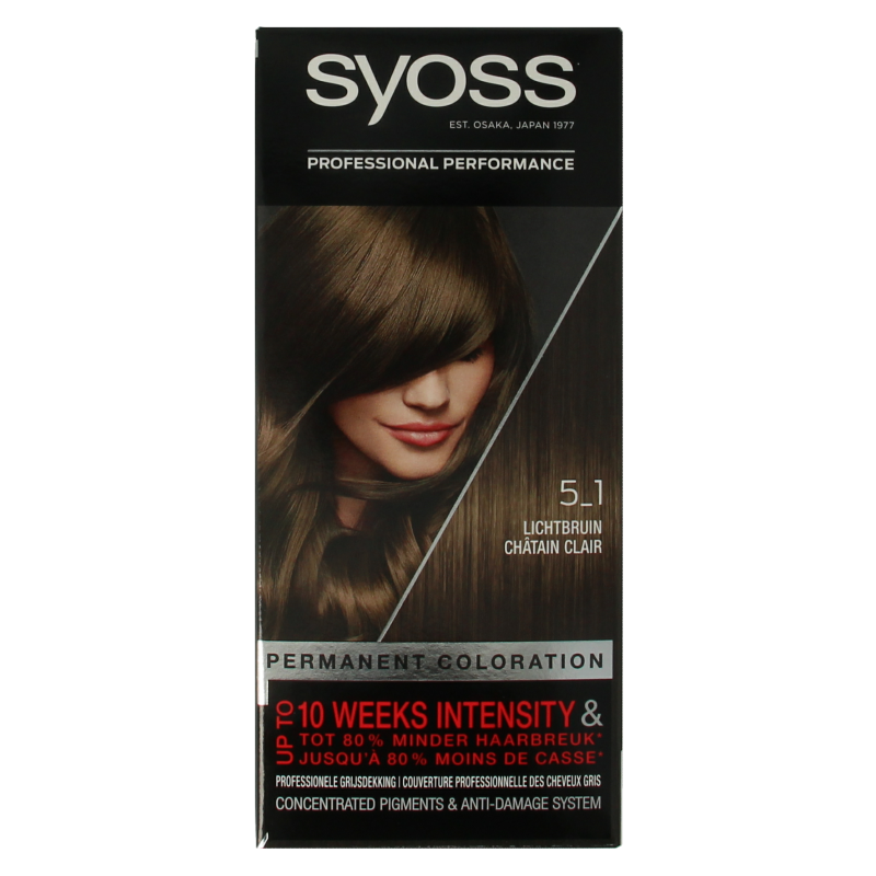 Syoss Color baseline 5-1 lichtbruin haarverf  1 Set