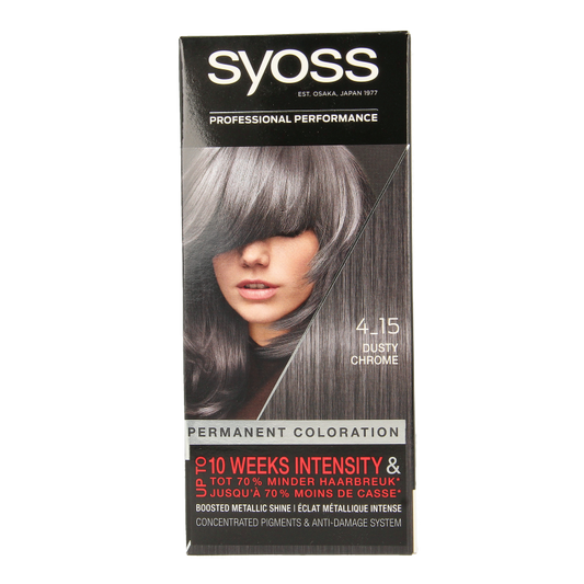 Syoss Color baseline 4-15 dusty chrome haarverf  1 Set