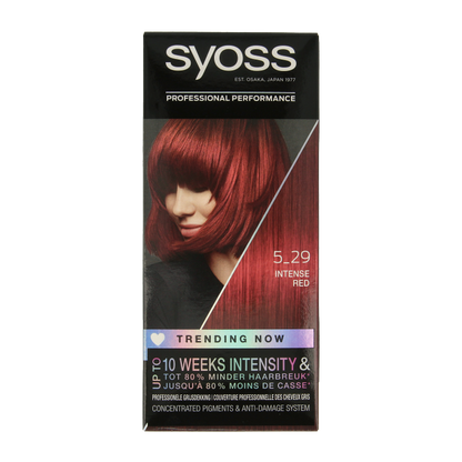 Syoss Color baseline 5-29 intens rood haarverf  1 Set
