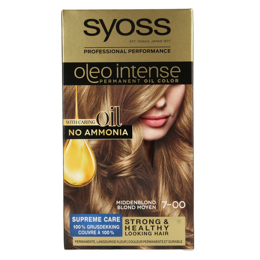 Syoss Color Oleo Intense 7-00 middenblond haarverf  1 Set