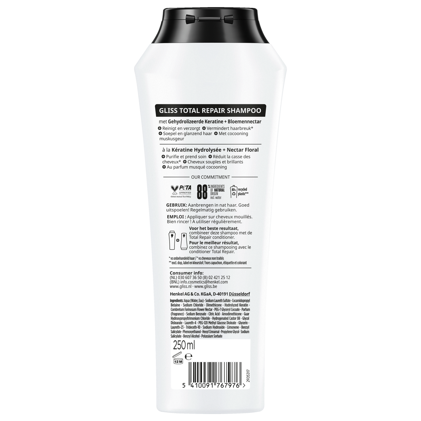 Gliss Kur Shampoo total repair 250.00 Milliliter