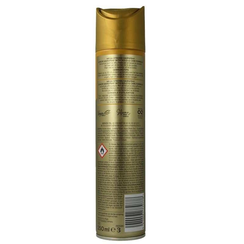 Junior Hairspray mega strong 250 Milliliter