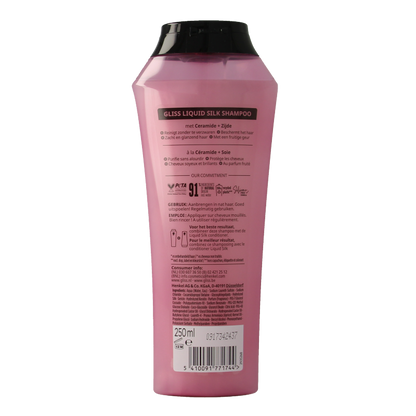 Gliss Kur Shampoo liquid silk 250 Milliliter