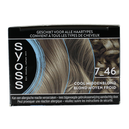 Syoss Permanent cool color 7-46 middenblond 1.00 Set