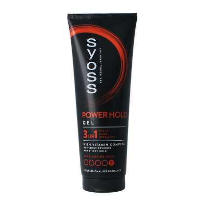 Syoss Men power hold gel extra sterk 250.00 Milliliter