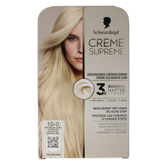 Schwarzkopf Creme supreme 10-0 licht blond 1 Stuks