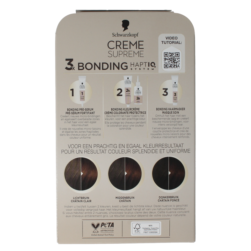 Schwarzkopf Creme supreme 5-60 bruin 1 Stuks