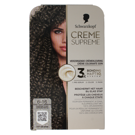 Schwarzkopf Creme supreme 6-16 licht bruin 1.00 Stuks