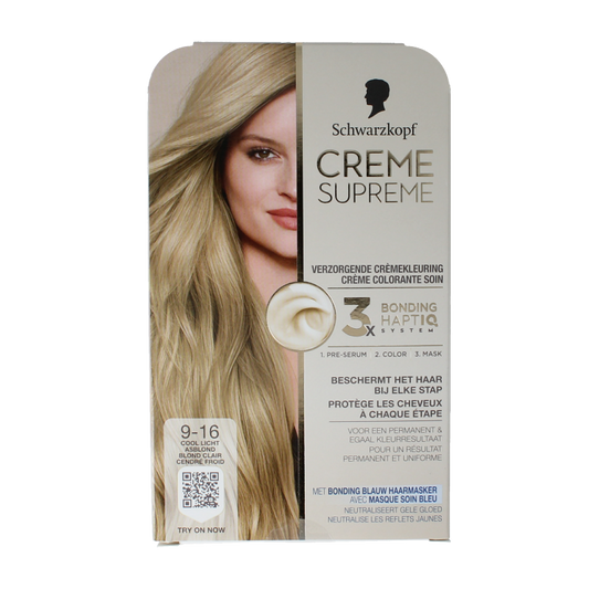 Schwarzkopf Creme supreme 9-16 licht blond 1 Stuks
