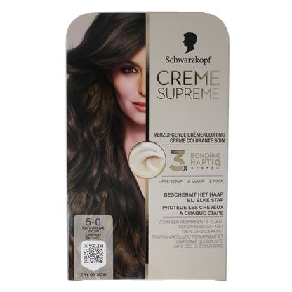 Schwarzkopf Creme supreme 5-0 bruin 1.00 Stuks