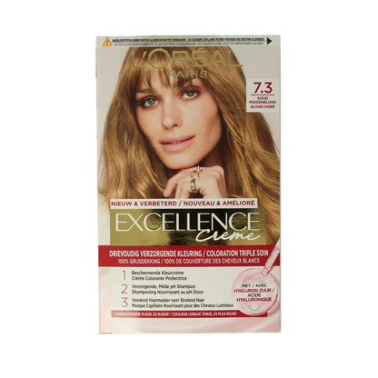 Excellence Excellence creme 7.3 goudblond 1.00 Set