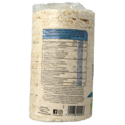 Lima Rijstwafels met zout bio 100.00 Gram