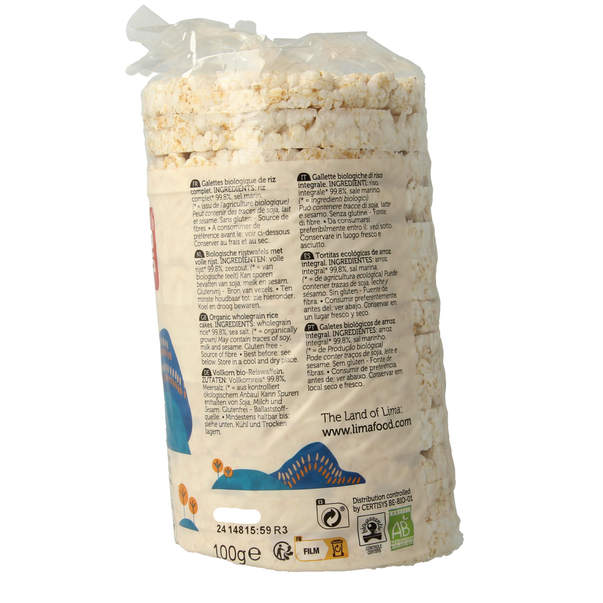 Lima Rijstwafels met zout bio 100.00 Gram
