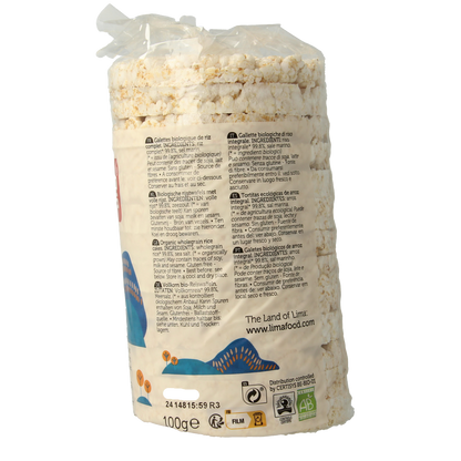 Lima Rijstwafels met zout bio 100.00 Gram