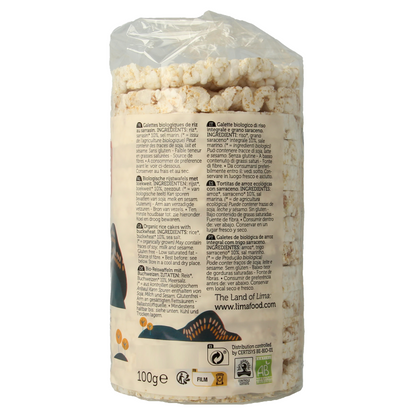 Lima Rijstwafels met boekweit bio 100 Gram