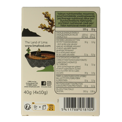 Lima Instant miso soep 4 x 10 gram 40 Gram