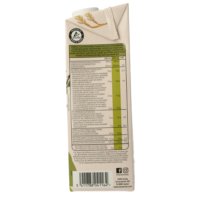 Lima Rice drink hazelnoot amandel bio 1 Liter