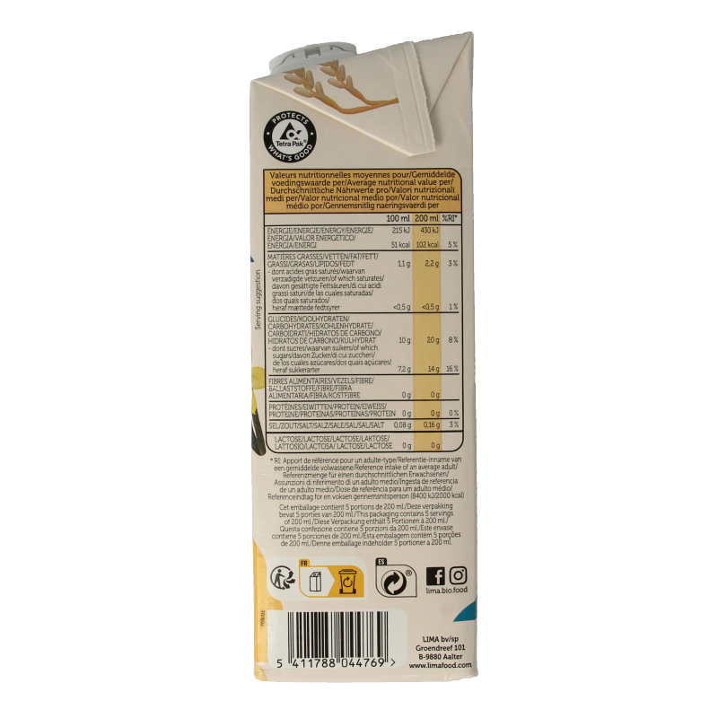 Lima Rice drink vanilla bio 1 Liter