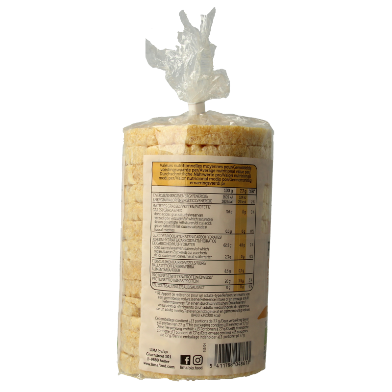 Lima Wafels kikkererwt proteine bio 100 Gram