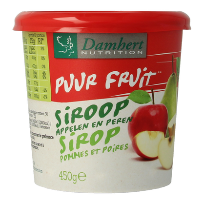 Damhert Puur fruit siroop appelen en peren  450 Gram