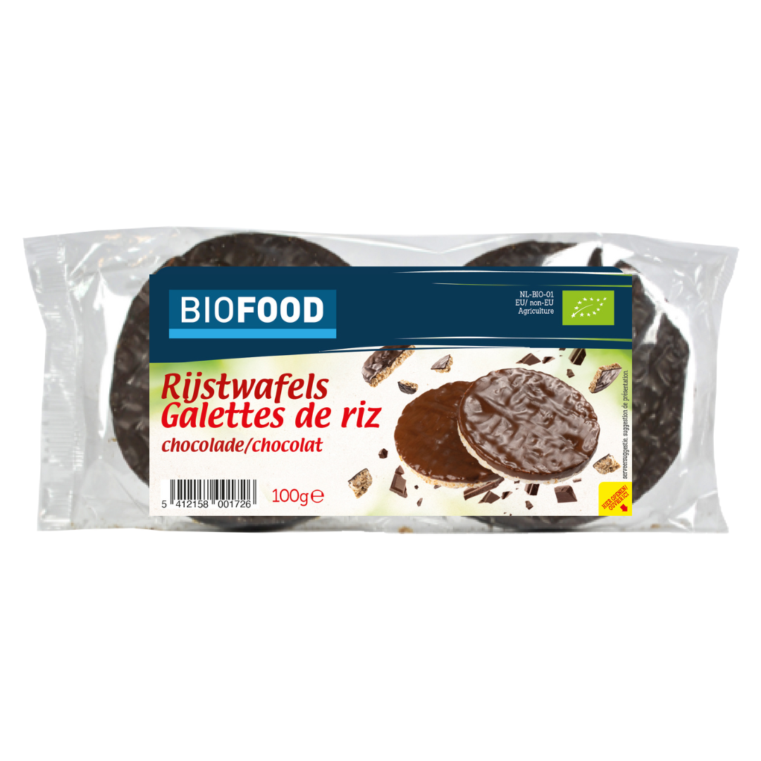 Damhert Rijstwafels choco bio 100.00 Gram