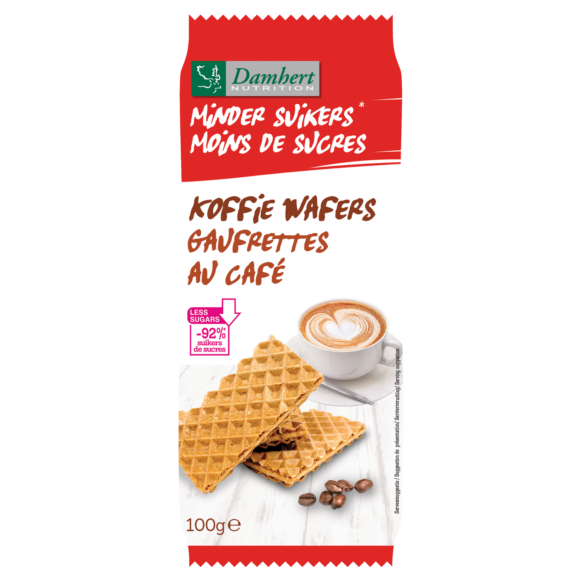 Damhert Koffiewafers low carb 100 Gram