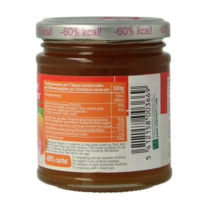 Damhert Confituur abrikoos low carb 210 Gram