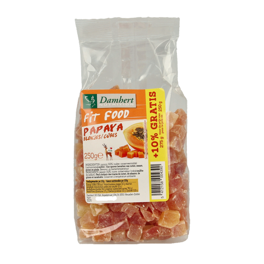 Damhert Fit food papayablokjes 250 Gram
