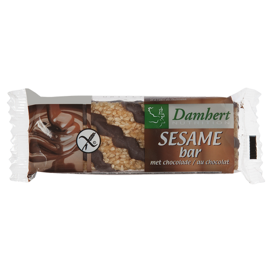 Damhert Sesambar chocolade glutenvrij 45.00 Gram