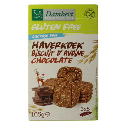 Damhert Haverkoekjes chocolade glutenvrij 165 Gram