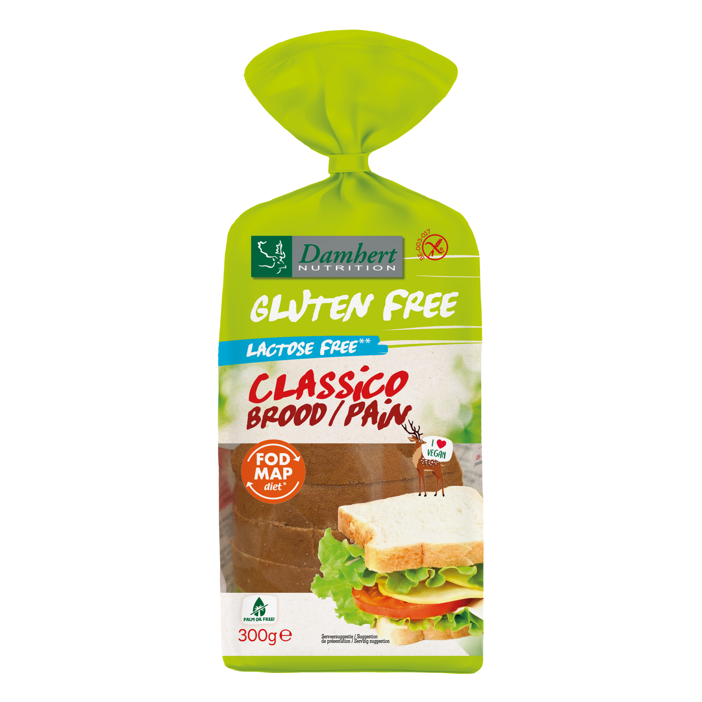 Damhert Classico brood glutenvrij 300 Gram