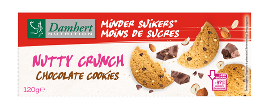 Damhert Nutty crunch chocolate cookies 120 Gram