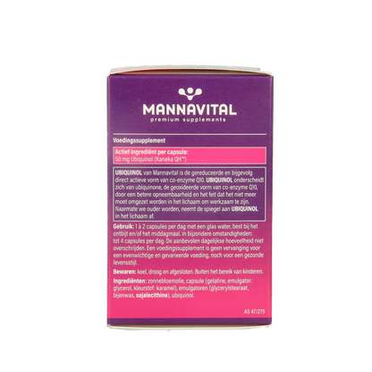 Mannavital Ubiquinol co-enzym Q10 60 Capsules