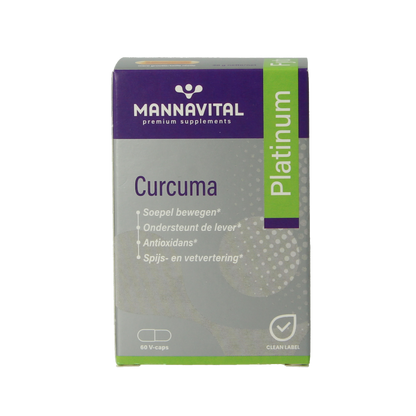 Mannavital Curcuma platinum 60 Vegetarische capsules