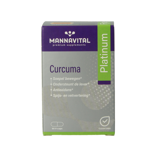 Mannavital Curcuma platinum 60.00 Vegetarische capsules