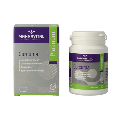 Mannavital Curcuma platinum 60 Vegetarische capsules