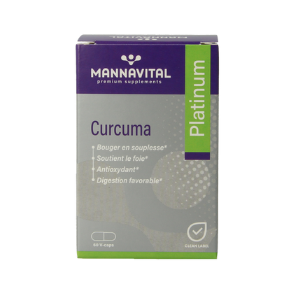 Mannavital Curcuma platinum 60 Vegetarische capsules