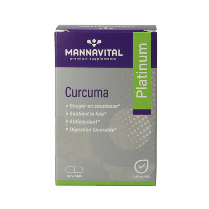 Mannavital Curcuma platinum 60.00 Vegetarische capsules