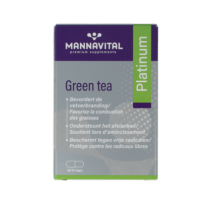 Mannavital Green tea platinum 60.00 Vegetarische capsules