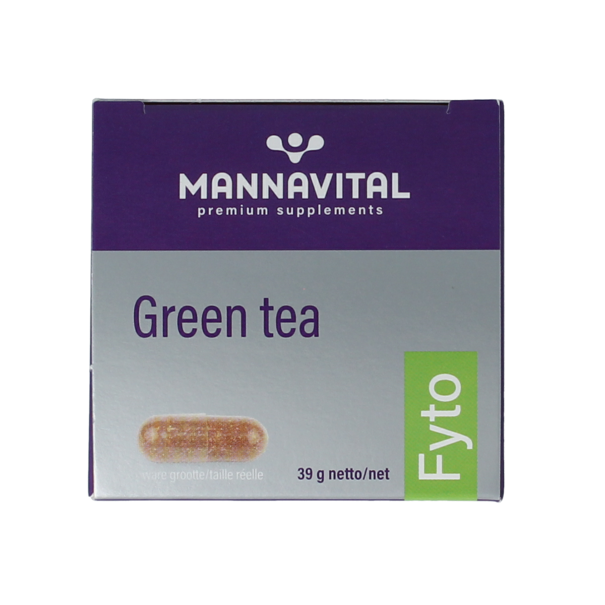 Mannavital Green tea platinum 60.00 Vegetarische capsules
