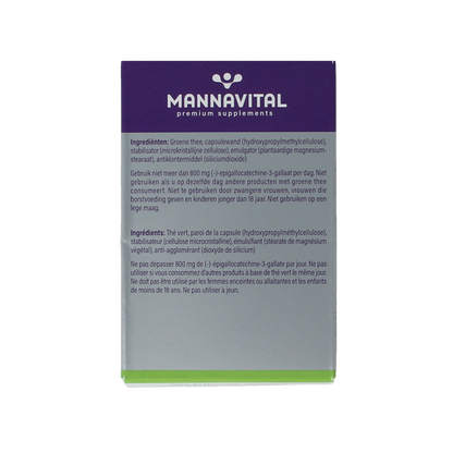 Mannavital Green tea platinum 60.00 Vegetarische capsules
