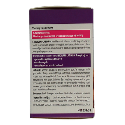 Mannavital Silicium platinum 30 Milliliter