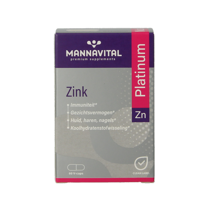Mannavital Zink platinum 60 Vegetarische capsules