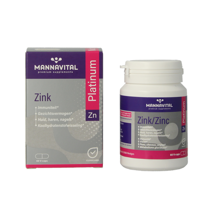 Mannavital Zink platinum 60 Vegetarische capsules