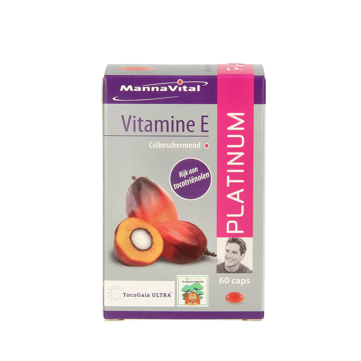 Mannavital Vitamine E platinum 60.00 Vegetarische capsules