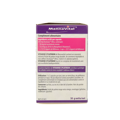 Mannavital Vitamine E platinum 60.00 Vegetarische capsules