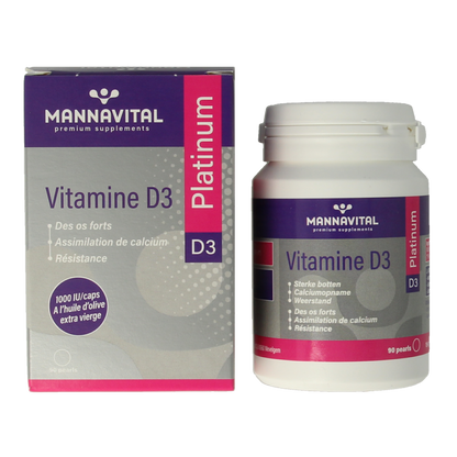Mannavital Vitamine D3 platinum 90 Capsules