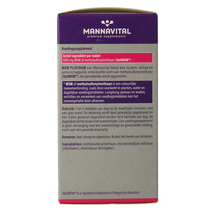 Mannavital MSM Platinum 180 Tabletten