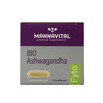 Mannavital Ashwagandha platinum bio 60 Vegetarische capsules
