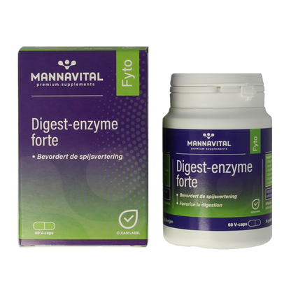 Mannavital Digest enzyme forte 60 Vegetarische capsules